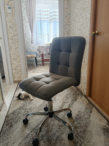 Компьютерное кресло Fiesta/Фиеста флок серый 29 фото покупателя 20