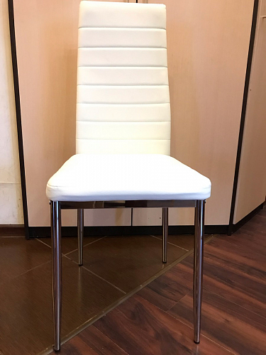 Стул на металлокаркасе DC2-001 black / white line / white фото покупателя 24