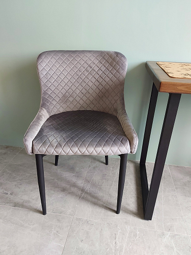 Стул на металлокаркасе Teo dark gray / black фото покупателя 2