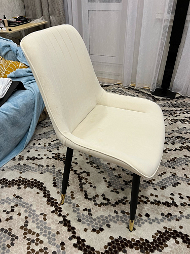 Стул на металлокаркасе Seda 1 latte / black / gold фото покупателя 46