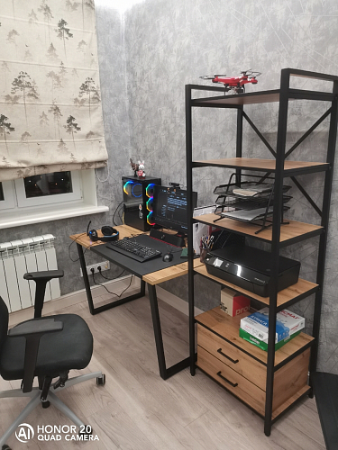 Деревянный стол Лота Лофт 120x75 дуб крафт табачный / черный матовый фото покупателя 63