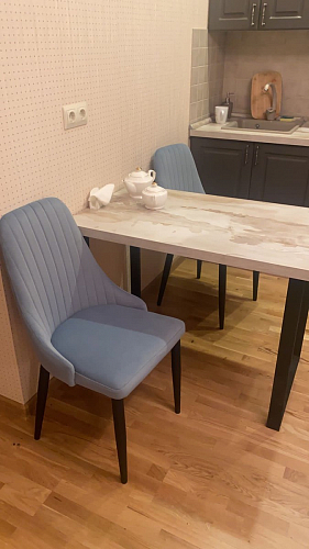 Стул на металлокаркасе Kora green / black фото покупателя 421