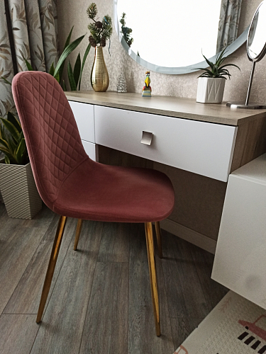 Стул на металлокаркасе Dabl 01 champagne / gold фото покупателя 187