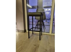 Барный стул Лофт кожзам темно-серый / черный матовый фото покупателя 78