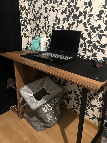 Письменный стол Челси Лофт дуб делано темный / черный матовый фото покупателя 1