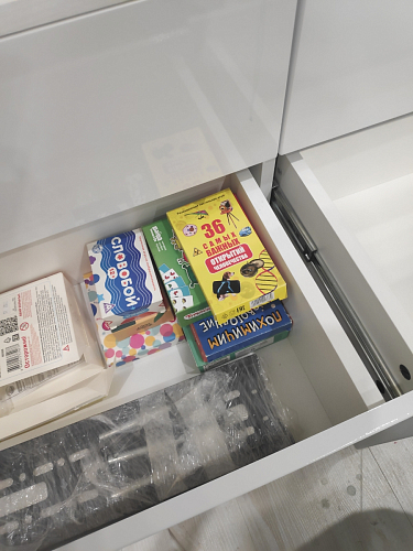 Готовая гостиная Румба белый / белый глянец  - Уцененный экземпляр фото покупателя 123