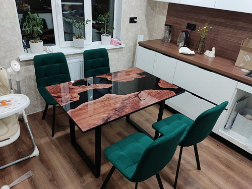 Стул на металлокаркасе Чилли К черный / зеленый фото покупателя 228