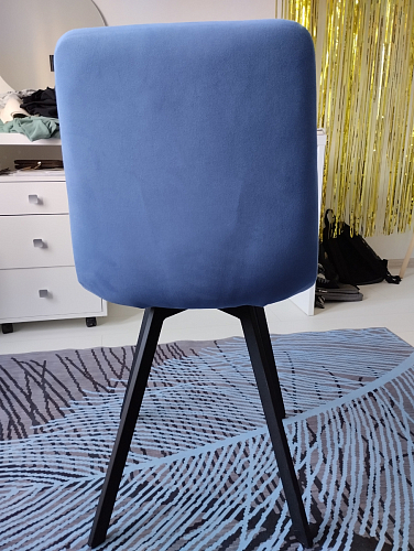 Стул на металлокаркасе Чилли синяя ткань / белый фото покупателя 115