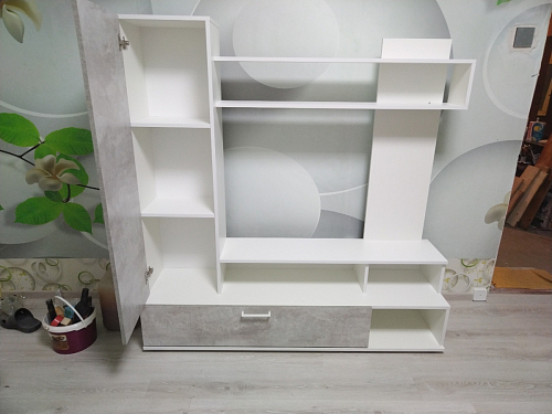 Готовая гостиная Jimenez дуб венге / белый глянец фото покупателя 83