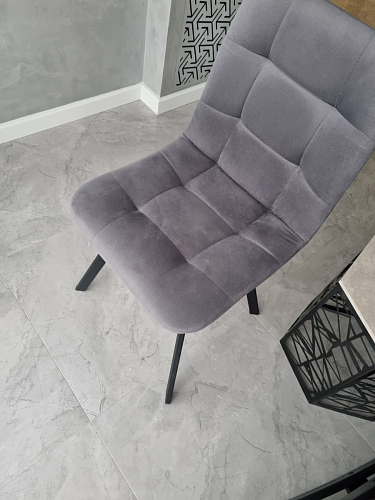 Стул на металлокаркасе Чилли черный / голубой фото покупателя 989