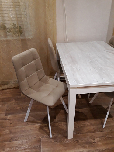 Стул на металлокаркасе Чилли бежевый / белый каркас фото покупателя 995