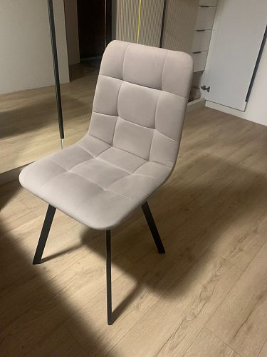 Стул на металлокаркасе Чилли серый велюр / черный фото покупателя 429