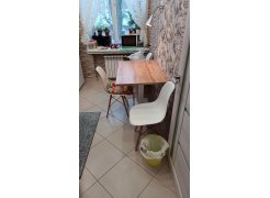 Деревянный стол Барон О 200 х 90 черная пленка шагрень / белый фото покупателя 12