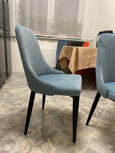 Стул на металлокаркасе Kora dark gray / black фото покупателя 171