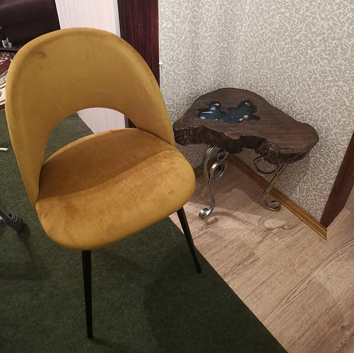 Стул на металлокаркасе Ирре светло-коричневый / черный глянец фото покупателя 5