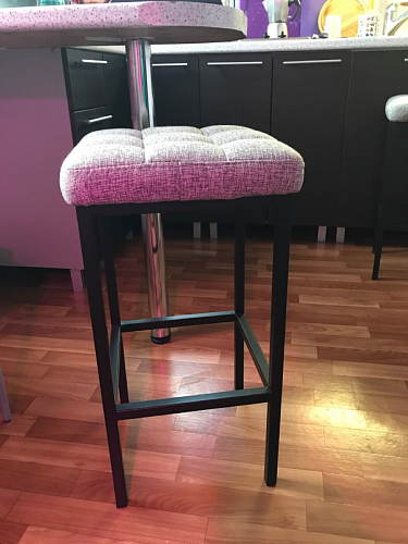 Барный стул Лофт ткань канди крем / черный матовый фото покупателя 129