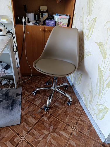 Компьютерное кресло Kolin с подушкой clear / white фото покупателя 446