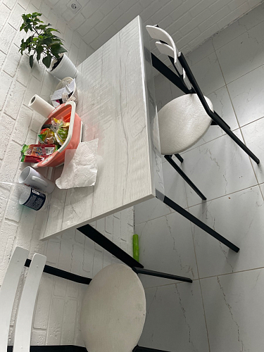 Стол Тринити Лофт 120 25 мм черный матовый / дуб делано темный фото покупателя 216