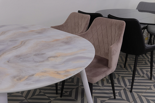 Стул на металлокаркасе Velen dark blue из шоурума 7