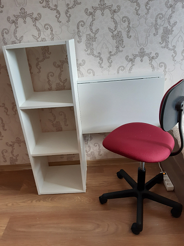 Откидной стол навесной СО1 дуб сонома / белый фото покупателя 5