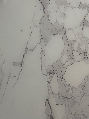 Стеклянный стол Фостер 120(160)х120х76 белый мрамор / черный фото покупателя 24