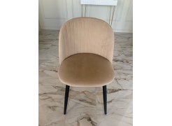 Стул на металлокаркасе Gabi 1 бежевый / черный с серебряными наконечниками фото покупателя 723