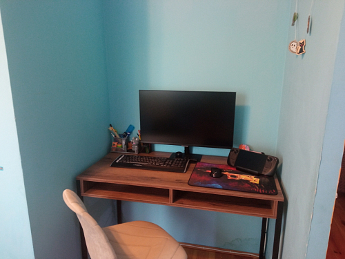 Письменный стол Леон Лофт дуб делано светлый / белый матовый фото покупателя 67