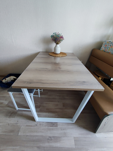 Деревянный стол Лота Лофт 120x75 дуб крафт табачный / черный матовый фото покупателя 917