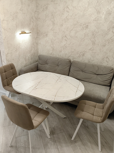 Стул на металлокаркасе Чилли К темно-серый (velutto 32) / черный фото покупателя 522