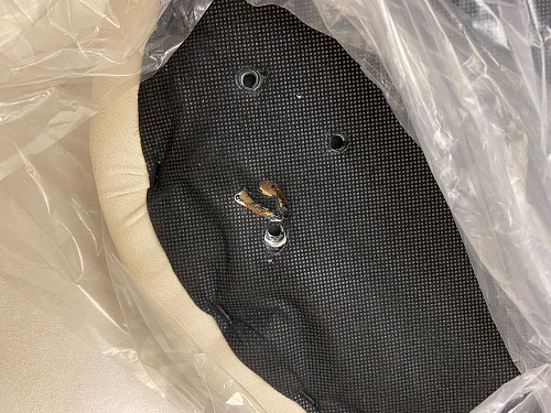 Стул на металлокаркасе Gabi 1 light blue / black / gold фото покупателя 883