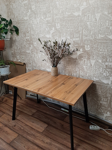 Стол раскладной Колон Лофт 120 32 мм дуб галифакс табако / черный матовый фото покупателя 71