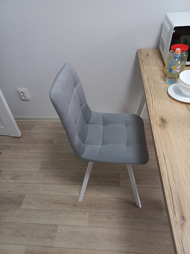 Стул на металлокаркасе Чилли синяя ткань / белый фото покупателя 1429