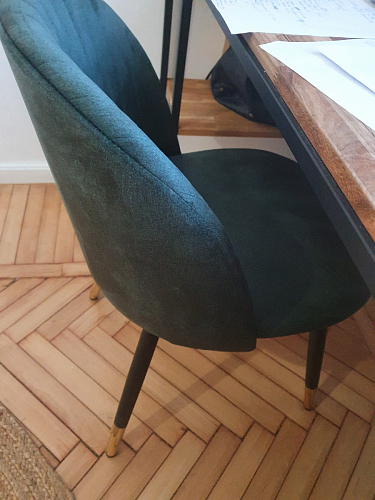 Стул на металлокаркасе Gabi 1 light purple / black / gold фото покупателя 47