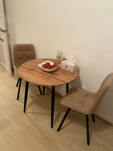 Стул на металлокаркасе Чилли черный / зеленый фото покупателя 927