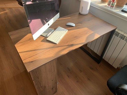 Письменный стол Битти Лофт 116х60х75 дуб вотан / белый матовый фото покупателя 112