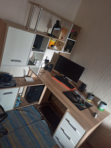 Компьютерный стол КС15 венге / дуб молочный левый фото покупателя 26