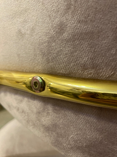 Стул на металлокаркасе Kamelia бежевый / золотой фото покупателя 22