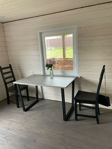 Деревянный стол Лота Лофт 120х75 белый матовый / дуб крафт золотой фото покупателя 904