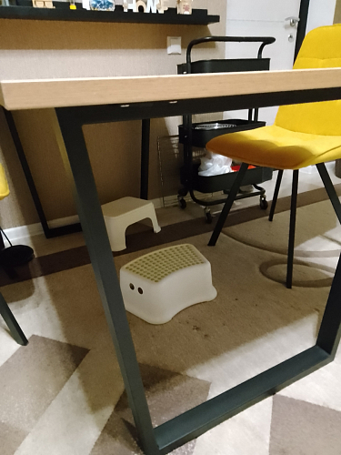 Деревянный стол Лота Лофт 140х80 дуб крафт табачный / черный матовый фото покупателя 496