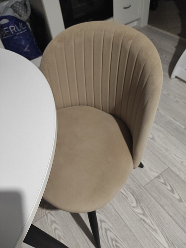 Стул на металлокаркасе Gabi 1 beige / black фото покупателя 427