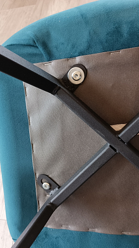 Стул на металлокаркасе Чилли К светло-серый велюр / черный каркас фото покупателя 1233