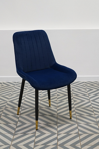 Стул на металлокаркасе Seda 01 blue / gold / black из шоурума 14