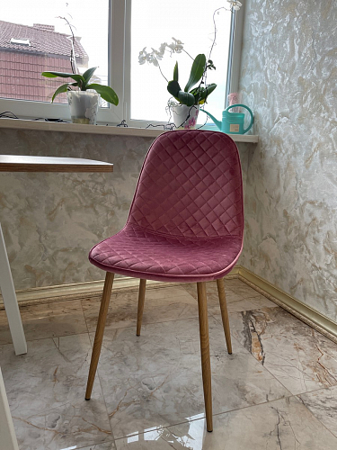 Стул на металлокаркасе Capri blue / white фото покупателя 26