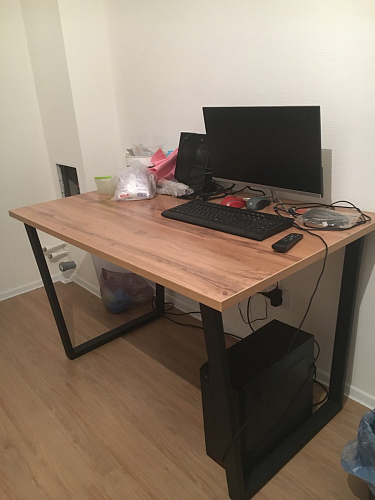 Стол Лота Лофт 120 25 мм сабия / белый матовый фото покупателя 225