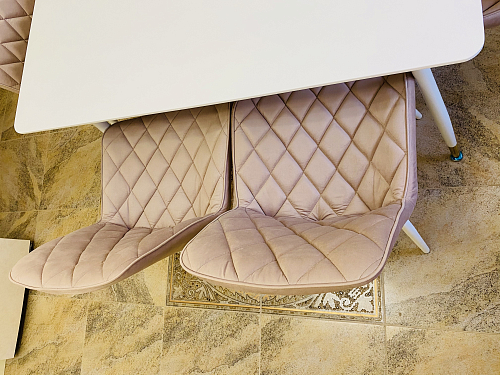 Стул на металлокаркасе Баодин velutto 12 / белый фото покупателя 2