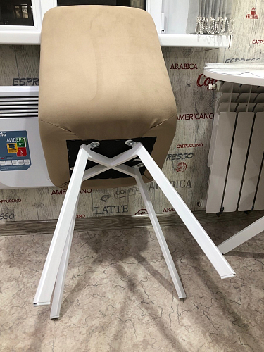 Стул на металлокаркасе Чилли синяя ткань / белый фото покупателя 601