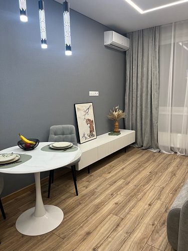 Стол Тулип 90х73 белый мрамор / золото фото покупателя 80