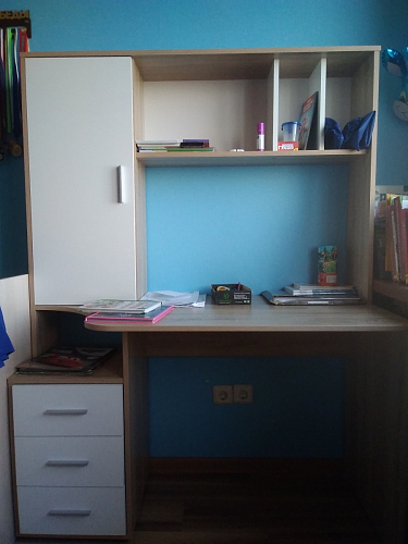 Стол компьютерный КСТ-16 бетон / белый фото покупателя 55