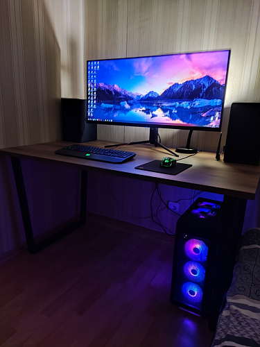 Деревянный стол Лота Лофт 140х80 черный матовый / бетон светлый фото покупателя 798