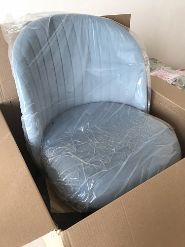 Стул на металлокаркасе Gabi 1 light purple / black / gold фото покупателя 218